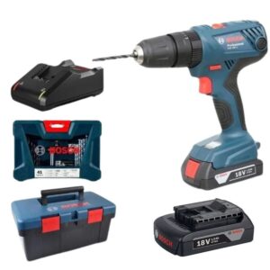 gsb180li. Bosch - Cordless Impact Drill Kit GSB 180-LI with 41 Pc Accessories and Case