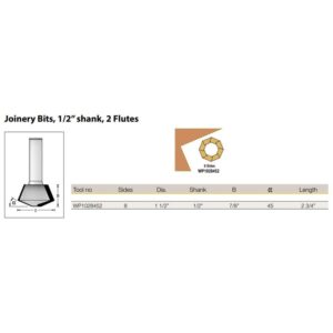 WP1028452#1.jpg. DIMAR Joinery Bit Set 45 Deg Two Sides