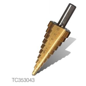VERTC353043#1.jpg. Step Drill, 04 - 22mm X 2mm Increments, HSS