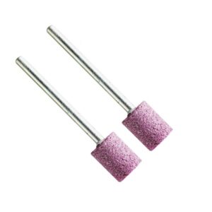 VERM2055#1.jpg. MINI Ruby Grinding Cylindrical 10 x 12mm - Shank = 3.00mm QTY 2