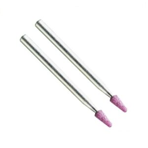VERM2085#1.jpg. MINI Ruby Grinding Cone 03 x 08mm - Shank = 2.35mm QTY 2