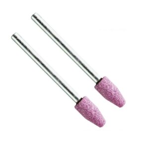 VERM2205#1.jpg. MINI Ruby Grinding Cylindrical / Cone 08 x 15mm - Shank = 3.00mm QTY 2