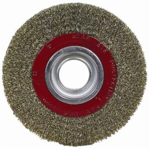 VERTCW150-2#1.jpg. Wire Brush, Bench Grinder, 150 x 25mm Dia STEEL (Mild Steel)