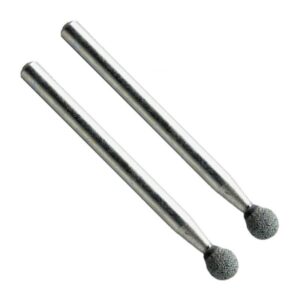 VERM2435#1.jpg. MINI Silicon Carbide Stones Ball 04mm - Shank = 2.35mm QTY 2