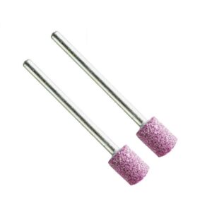 VERM2040#1.jpg. MINI Ruby Grinding Cylindrical 08 x 10mm - Shank = 3.00mm QTY 2