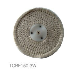 VERTCBF150-3W#1.jpg. MOP - 150mm X 3 Section, WHITE Stitch - Buff