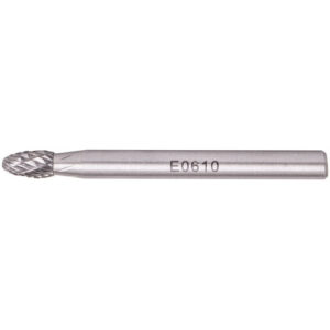 tcbu90606 - PTR. TCT Burrs, Conical Round Point 06mm x 10mm, Shank 6mm