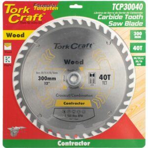 TCP30040 #1 - PTR. TORK CRAFT Sawblade 300 X 30 X Z40 - 2.2mm Kerf - Wood