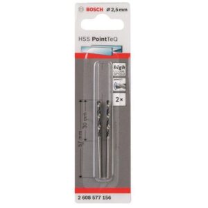 BOS2608577156#2.jpg. BOSCH Drill Bit Industrial, 02.5mm Quality ( Pack of 2 )