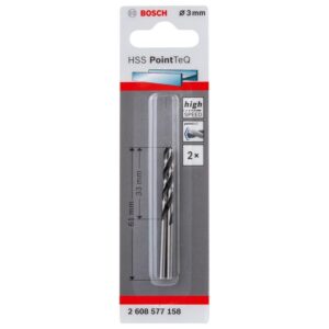 BOS2608577158#2.jpg. BOSCH Drill Bit Industrial, 03.0mm Quality ( Pack of 2 )