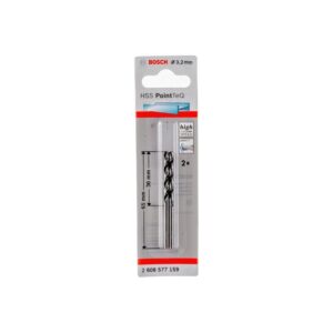 BOS2608577159#2.jpg. BOSCH Drill Bit Industrial, 03.2mm Quality ( Pack of 2 )