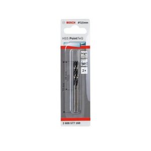 BOS2608577160#2.jpg. BOSCH Drill Bit Industrial, 03.5mm Quality ( Pack of 2 )