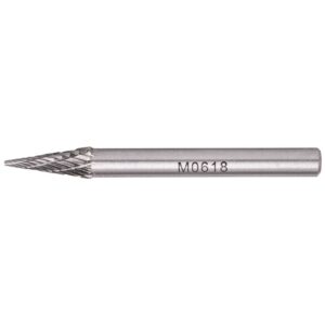 VERTCBU30606 - PTR. TCT Burrs, Conical Straight Point 06mm x 18mm, Shank 6mm