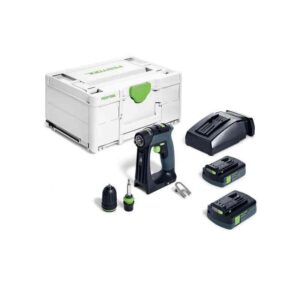 FES576883#1.jpg. FESTOOL Drill Driver, Cordless, 18.0v 3.0Ah - CXS18 C 3.0 - PLUS - SET