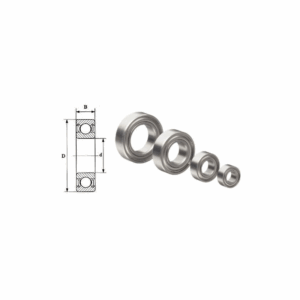 DIM1910130#1.png. BETOP Bearing, 25.40 x 04.80 - 1 x 3/16 - ZZ