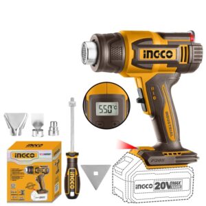 ingco heatgun - PTR. INGCO Heat Gun Cordless 20.0v, HGLI2003, SOLO