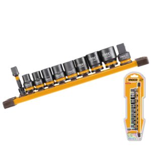 large-hkissd38104 - PTR. INGCO Socket Set - Impact Proof - 10 Piece 3/8" Drive