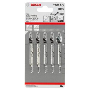 2608630031 #2. BOSCH Jigsaw Blades T101AO Clean Curved Cuts Wood - Pack Of 5