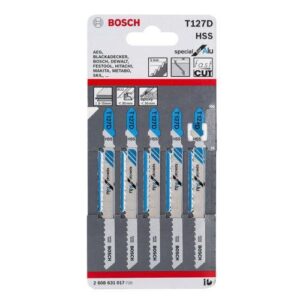 2608631017 #3. BOSCH Jigsaw Blades T127D Cutting Aluminium - Pack Of 5