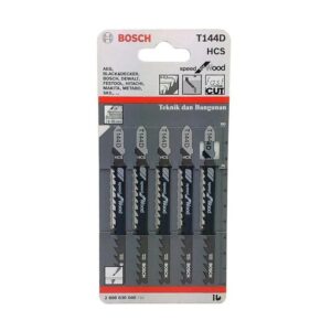 2608630040 #2. BOSCH Jigsaw Blades T144D Fast Straight Wood - Pack Of 5