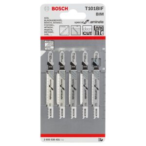 2608636431 #2. BOSCH Jigsaw Blades T101BIF Long Life Cutting Laminate - Pack Of 5