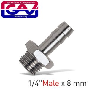 VERGAV12334#1.jpg. Hose Tail 1/4 Male X 08mm