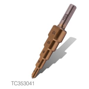 VERTC353041#1.jpg. Step Drill, 04 - 12mm X 2mm Increments, HSS