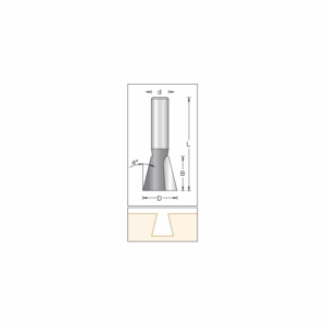 DIM1040044#1.png. BETOP Dovetail, 12.7 x 12.7mm x 14 Deg - 1/4" Shank