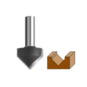 V901608 #2. BETOP V - Grooving, 16.0 x 13.0mm x 90 Deg - 1/2" Shank