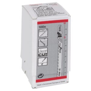 2608637876 #1. BOSCH Jigsaw Blades BULK - T101B Clean For Wood - Pack Of 100