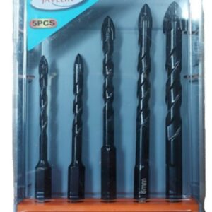 DRIL-MP-5PC #1. Javelin Multi Purpose Cross Tip Drill Bit SET - 4, 5, 6, 8, & 10mm