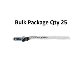 PTRT101AO #1. Jigsaw Blades BULK - T101AO Specialy For Curve Cuts Wood - Pack Of 25