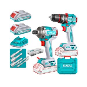 TOTALECLKIT1B #1 - PTR. TOTAL Combo Kit 2 Piece Cordless Impact Driver 1/4" & Impact Drill, 20V