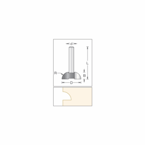 DIM1320044#1.png. BETOP Finger Grip, 26.0 x 09.5mm x 09.5 R - 1/4" Shank