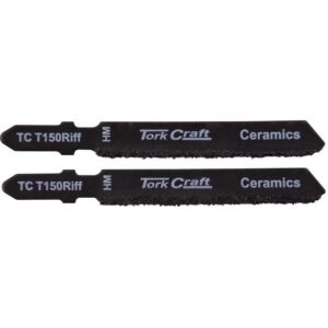 VERTCT150RIFF#1.jpg. Tork Craft Jigsaw Blades T150RIFF Cutting Corse Ceramics - Pack Of 2