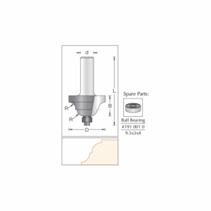 DIM1340044 RYO#1.png. BETOP Classical, 35.0 x 20.0mm x 6.3 R - 1/4" Shank