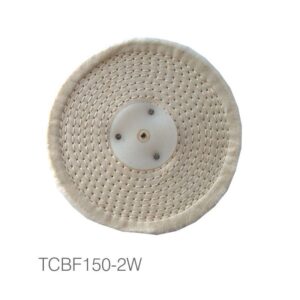 VERTCBF150-2W#1.jpg. MOP - 150mm X 2 Section, WHITE Stitch - Buff