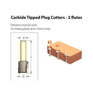 DIM2020603#1.jpg. BETOP Countersink, Plug Maker, 09.5mm TCT Taper - 6.0mm Shank