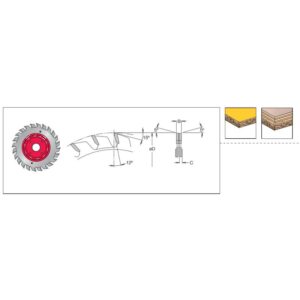 DIM95620303#1.jpg. DIMAR Sawblade Adjustable Scoring System 120 X 20 X 24T 2.8 to 3.6mm