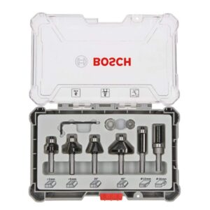 BOS2607017470#1.jpg. BOSCH Router Bit Set, 6 Piece Trim & Edging set - 1/4 - Inch Shank,