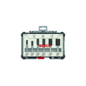 BOS2607017467#1.jpg. BOSCH Router Bit Set, 6 Piece Straight Router set - 1/4 - Inch Shank,
