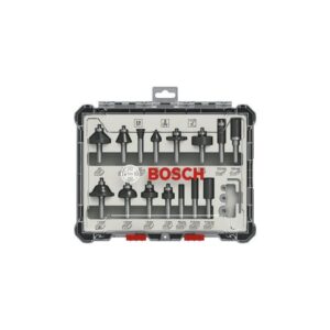 BOS2607017473#2.jpg. BOSCH Router Bit Set, 15 Piece Mix Router set - 1/4 - Inch Shank,