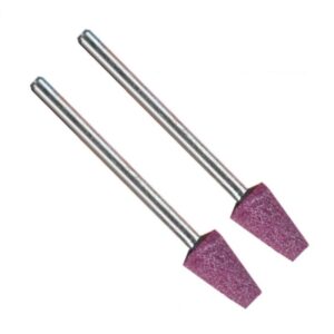 VERM2115#1.jpg. MINI Ruby Grinding Cone 08 x 12mm - Shank = 3.00mm QTY 2